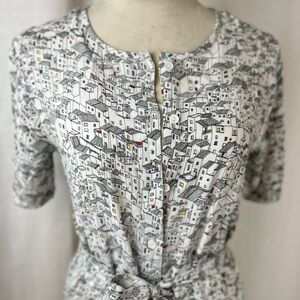 Surkana Barcelona Urban Print Mini Dress in Black and White